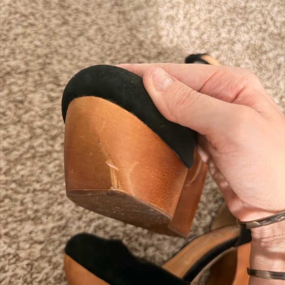 Chic Jeffrey Campbell “Havana Last” Women's Wooden Wedge - Picture 7 of 8